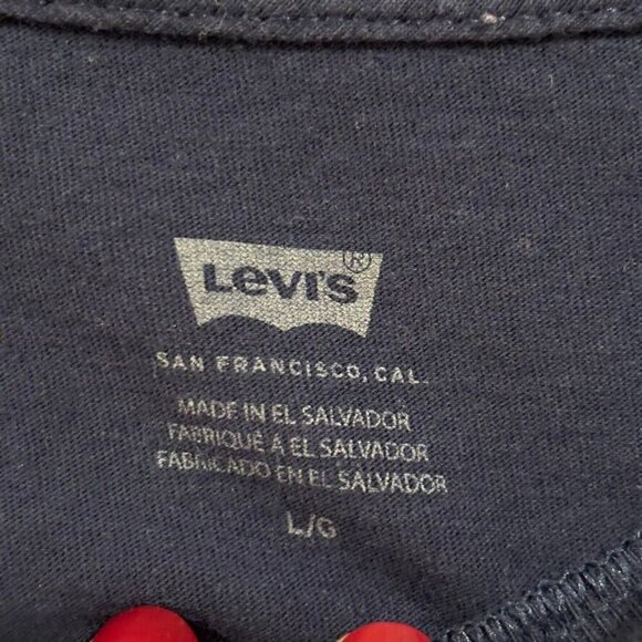 Levi's Men's Navy Graphic Short Sleeve Tee Size Large Southwestern 100% Cotton - Picture 8 of 10
